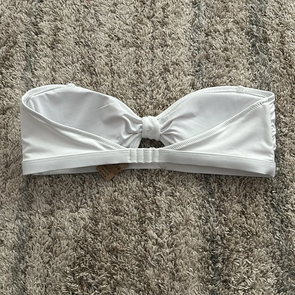 NWT VS PINK Lightly lined bandeau white bikini top - Picture 4 of 10